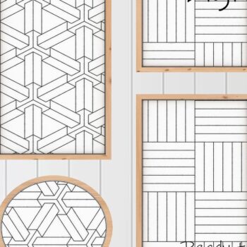 Intra απο ξύλο plywood 3mm-4mm πάχος – Μοτίβα Star Diamond Παρκέ Escher Cut Δίασταση  20x20 cm INTRAFABR-37054309 - Image 3