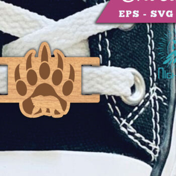 Intra απο ξύλο plywood 3mm-4mm πάχος – Κορδόνια παπουτσιών Paw Bear Ετικέτες Δίασταση 20x20 cm INTRAFABR-112295334 - Image 1