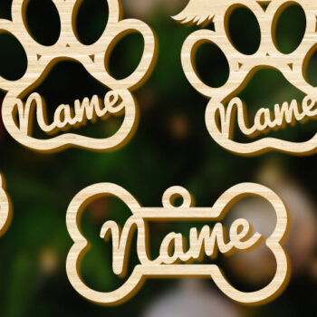 Intra απο ξύλο plywood 3mm-4mm πάχος – Paw & Bone Χριστουγεννιάτικο Στολίδι Plane Pack Δίασταση  20x20 cm INTRAFABR-69556433 - Image 1