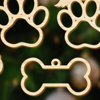 Intra απο ξύλο plywood 3mm-4mm πάχος – Paw & Bone Χριστουγεννιάτικο Στολίδι Plane Pack Δίασταση  20x20 cm INTRAFABR-69556433 - Image 2