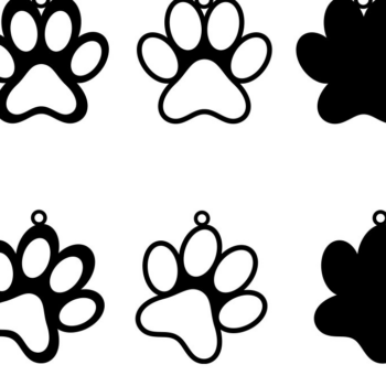 Intra απο ξύλο plywood 3mm-4mm πάχος – Paw Earrings, Dangle Earrings Δίασταση  5x5 cm INTRAFABR-63299915 - Image 4