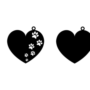 Intra απο ξύλο plywood 3mm-4mm πάχος – Paw Earrings, Dangle Earrings Δίασταση  5x5 cm INTRAFABR-63299909 - Image 2