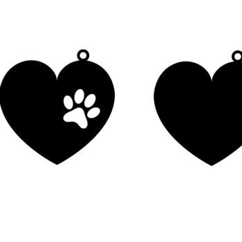 Intra απο ξύλο plywood 3mm-4mm πάχος – Paw Earrings, Dangle Earrings Δίασταση  5x5 cm INTRAFABR-63299909 - Image 4