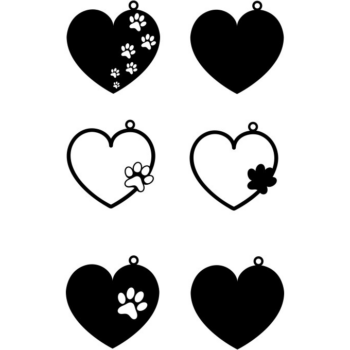 Intra απο ξύλο plywood 3mm-4mm πάχος – Paw Earrings, Dangle Earrings Δίασταση  5x5 cm INTRAFABR-63299909 - Image 5