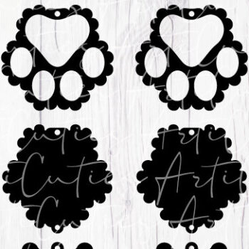 Intra απο ξύλο plywood 3mm-4mm πάχος – Πρότυπο σκουλαρίκια ποδιών Δίασταση  5x5 cm INTRAFABR-8047812 - Image 3