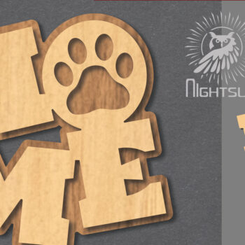 Intra απο ξύλο plywood 3mm-4mm πάχος – Paw Home Decoration 1 Δίασταση  20x20 cm INTRAFABR-120390146 - Image 1