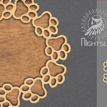 Intra απο ξύλο plywood 3mm-4mm πάχος – Σήμα κοπής λέιζερ ποδιών 1 Δίασταση  20x20 cm INTRAFABR-116227540 - Image 1