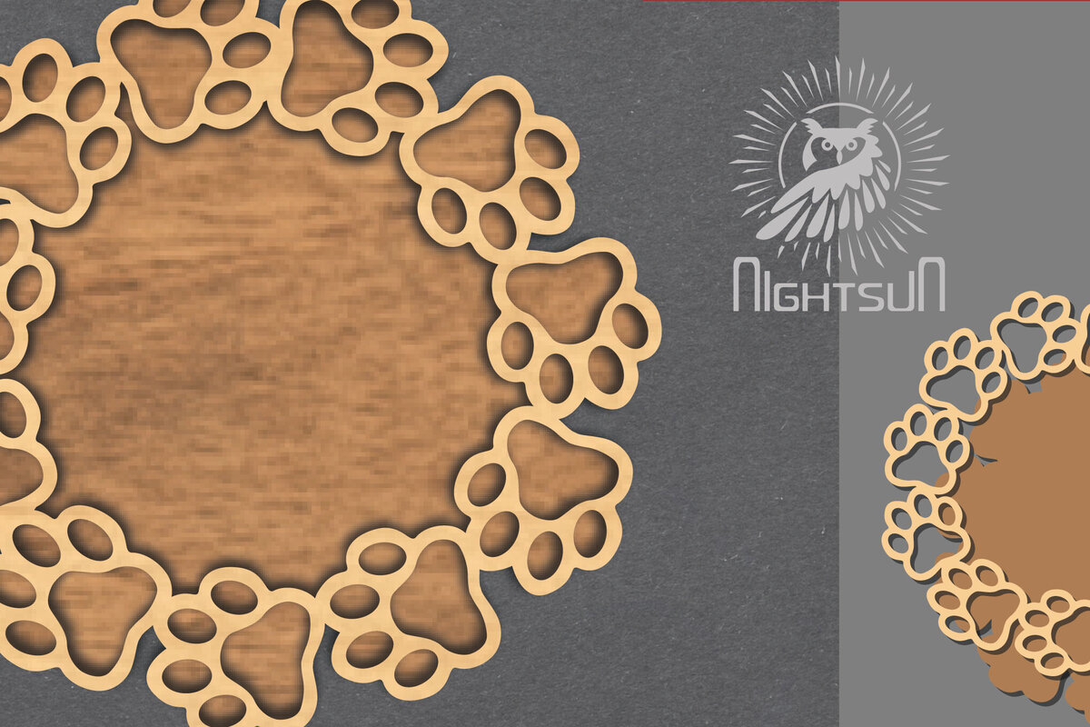 Intra απο ξύλο plywood 3mm-4mm πάχος – Σήμα κοπής λέιζερ ποδιών 1 Δίασταση  20x20 cm INTRAFABR-116227540