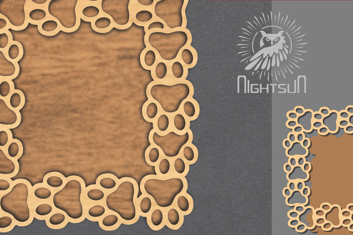 Intra απο ξύλο plywood 3mm-4mm πάχος – Σήμα κοπής λέιζερ ποδιών 2 Δίασταση  20x20 cm INTRAFABR-116227573