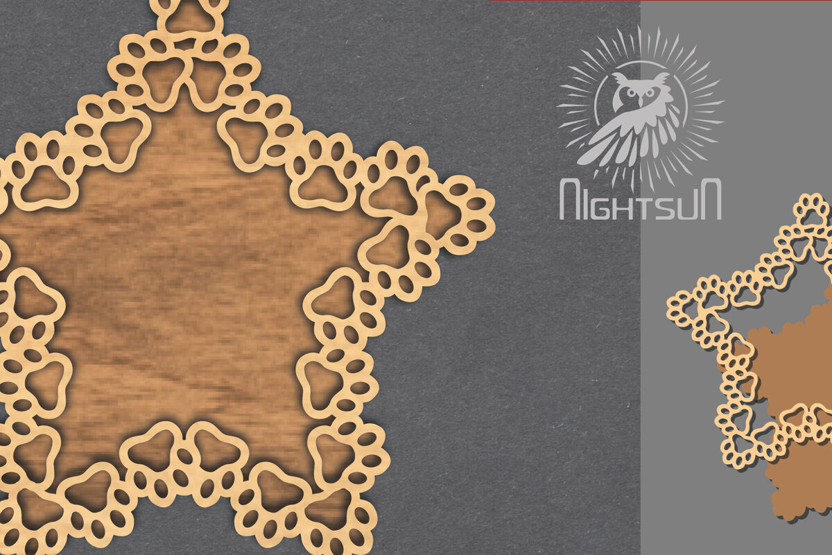 Intra απο ξύλο plywood 3mm-4mm πάχος – Σήμα κοπής λέιζερ ποδιών 6 Δίασταση  20x20 cm INTRAFABR-116227804