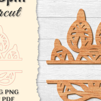 Intra απο ξύλο plywood 3mm-4mm πάχος – Paw Mandala Split Lasercut Δίασταση  20x20 cm INTRAFABR-121333824 - Image 1