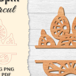 Intra απο ξύλο plywood 3mm-4mm πάχος – Paw Mandala Split Lasercut Δίασταση  20x20 cm INTRAFABR-121333832