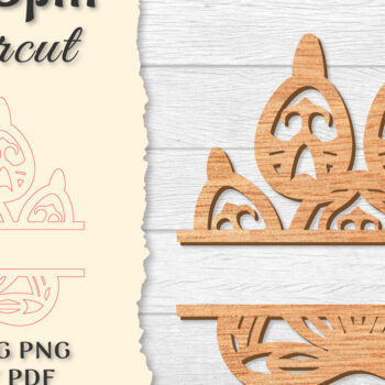 Intra απο ξύλο plywood 3mm-4mm πάχος – Paw Mandala Split Lasercut Δίασταση  20x20 cm INTRAFABR-121333840 - Image 1