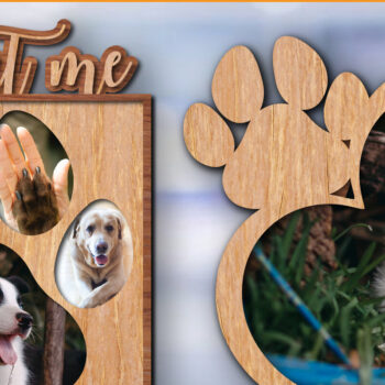 Intra απο ξύλο plywood 3mm-4mm πάχος – Paw Multilayer Photo Frame Σετ 2 τεμαχίων Δίασταση  45x45 cm INTRAFABR-25854299 - Image 1