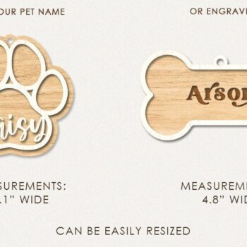 Intra απο ξύλο plywood 3mm-4mm πάχος – Paw Ornament, Χριστουγεννιάτικα Στολίδια Δίασταση  20x20 cm INTRAFABR-42958418 - Image 2