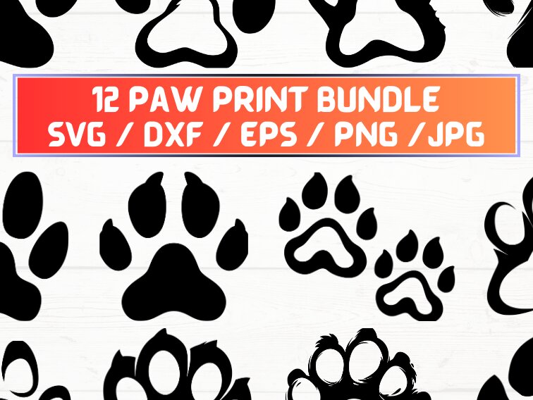 Intra απο ξύλο plywood 3mm-4mm πάχος – Paw Print, DXF, EPS, JPG, PNG Δίασταση  20x20 cm INTRAFABR-115721410