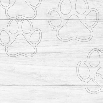 Intra απο ξύλο plywood 3mm-4mm πάχος – Paws Earrings| Σκουλαρίκια Paws Δίασταση 5x5 cm INTRAFABR-57026849 - Image 2