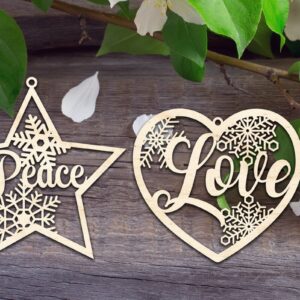 Intra απο ξύλο plywood 3mm-4mm πάχος – Στολίδια Ειρήνης και Αγάπης Δίασταση  20x20 cm INTRAFABR-33853600