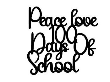 Intra απο ξύλο plywood 3mm-4mm πάχος – Peace Love 100 Days of School Laser Δίασταση 20x20 cm INTRAFABR-88233969 - Image 2