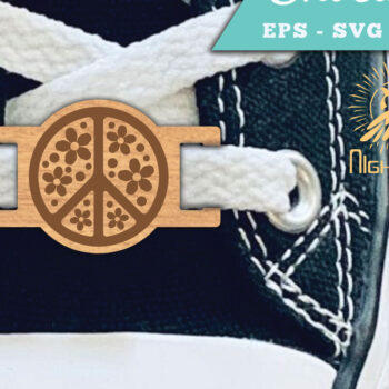 Intra απο ξύλο plywood 3mm-4mm πάχος – Peace Sign Κορδόνια Ετικέτες Δίασταση 40x30 cm INTRAFABR-112295618 - Image 1