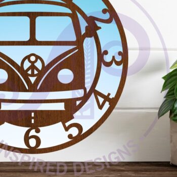 Intra απο ξύλο plywood 3mm-4mm πάχος – Αρχεία κοπής με λέιζερ ρολογιού τοίχου Peace Van Δίασταση  40x30 cm INTRAFABR-105962873 - Image 1