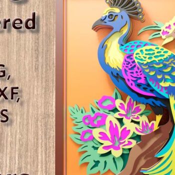 Intra απο ξύλο plywood 3mm-4mm πάχος – Αρχεία λέιζερ 3D Peacock Δίασταση  20x20 cm INTRAFABR-109079266 - Image 1