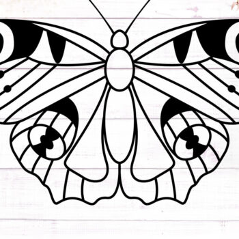 Intra απο ξύλο plywood 3mm-4mm πάχος – Peacock Butterfly Δίασταση  20x20 cm INTRAFABR-117737338 - Image 1