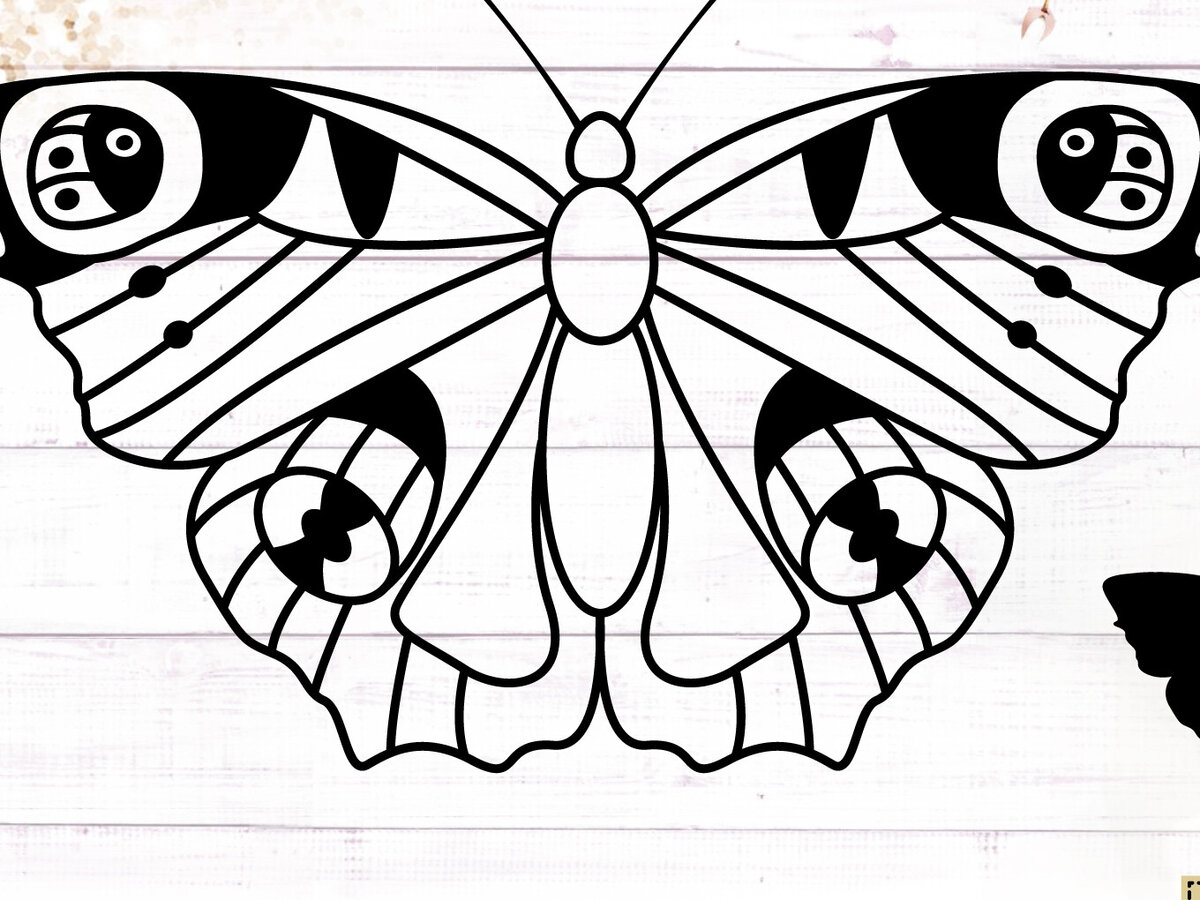 Intra απο ξύλο plywood 3mm-4mm πάχος – Peacock Butterfly Δίασταση  20x20 cm INTRAFABR-117737338