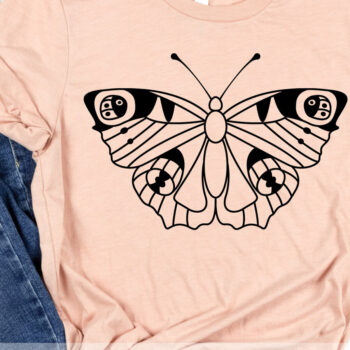 Intra απο ξύλο plywood 3mm-4mm πάχος – Peacock Butterfly Δίασταση  20x20 cm INTRAFABR-117737338 - Image 2