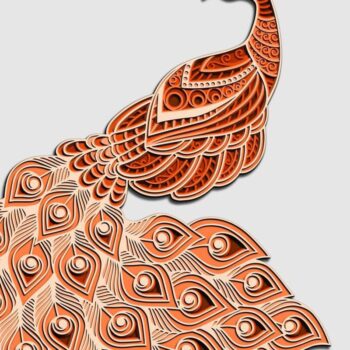 Intra απο ξύλο plywood 3mm-4mm πάχος – Πρότυπο κοπής παγωνιού Δίασταση  20x20 cm INTRAFABR-32289262 - Image 7