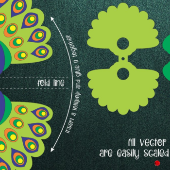 Intra απο ξύλο plywood 3mm-4mm πάχος – Πρότυπο θήκης γλειφιτζούρι παγωνιού Δίασταση 20x20 cm INTRAFABR-28270833 - Image 2