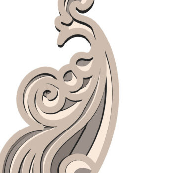 Intra απο ξύλο plywood 3mm-4mm πάχος – Peacock Multilayer/Vector Birds Δίασταση 20x20 cm INTRAFABR-65639594 - Image 3