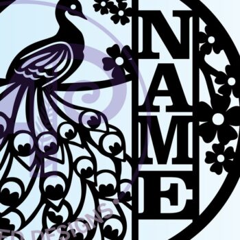 Intra απο ξύλο plywood 3mm-4mm πάχος – Πινακίδα ονόματος Peacock Δίασταση 20x20 cm INTRAFABR-67412494 - Image 3