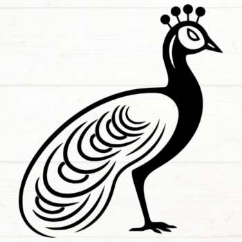 Intra απο ξύλο plywood 3mm-4mm πάχος – Peacock, DXF, EPS, JPG, PNG Δίασταση  20x20 cm INTRAFABR-115722416 - Image 2