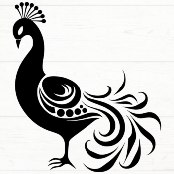 Intra απο ξύλο plywood 3mm-4mm πάχος – Peacock, DXF, EPS, JPG, PNG Δίασταση  20x20 cm INTRAFABR-115722416 - Image 4