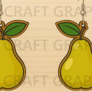 Intra απο ξύλο plywood 3mm-4mm πάχος – Αχλάδι Σκουλαρίκια Δίασταση  5x5 cm INTRAFABR-123671216