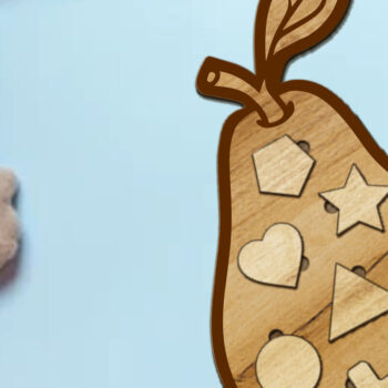 Intra απο ξύλο plywood 3mm-4mm πάχος – Παζλ σε σχήμα αχλαδιού για παιδιά, κομμένα αρχεία Δίασταση 20x20 cm INTRAFABR-88008404 - Image 3