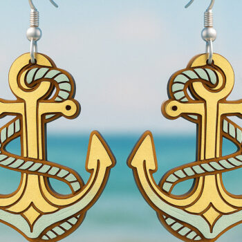 Intra απο ξύλο plywood 3mm-4mm πάχος – Pearl Shell Earrings File Δίασταση 5x5 cm INTRAFABR-123757406 - Image 1