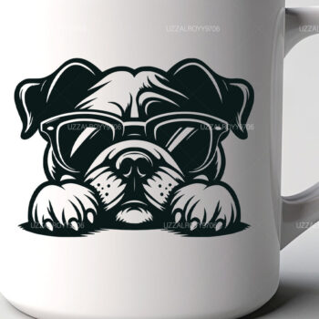 Intra απο ξύλο plywood 3mm-4mm πάχος – Peeking Bulldog, English Bulldog Δίασταση 20x20 cm INTRAFABR-101676934 - Image 2