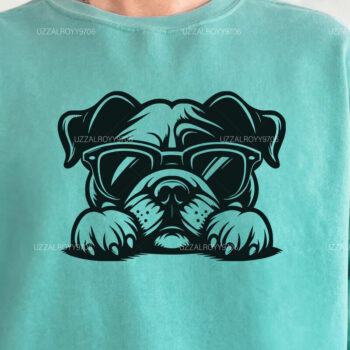 Intra απο ξύλο plywood 3mm-4mm πάχος – Peeking Bulldog, English Bulldog Δίασταση 20x20 cm INTRAFABR-101676934 - Image 3