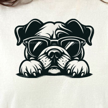 Intra απο ξύλο plywood 3mm-4mm πάχος – Peeking Bulldog, English Bulldog Δίασταση 20x20 cm INTRAFABR-101676934 - Image 4