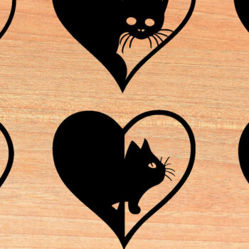 Intra απο ξύλο plywood 3mm-4mm πάχος – ΠακέτοPeeking Cat Δίασταση  20x20 cm INTRAFABR-63634257 - Image 2