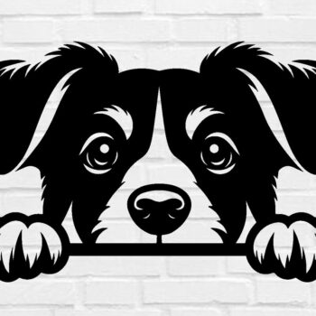 Intra απο ξύλο plywood 3mm-4mm πάχος – Peeking Cat Laser Design Δίασταση  40x30 cm INTRAFABR-97404275 - Image 1