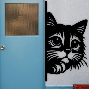 Intra απο ξύλο plywood 3mm-4mm πάχος – Peeking Cat Laser DXF Δίασταση 20x20 cm INTRAFABR-97327868 - Image 3