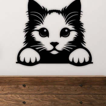 Intra απο ξύλο plywood 3mm-4mm πάχος – Peeking Cat Laser DXF Δίασταση 20x20 cm INTRAFABR-97328391 - Image 2