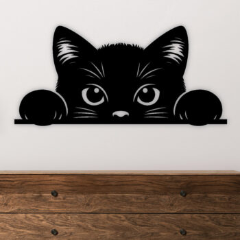 Intra απο ξύλο plywood 3mm-4mm πάχος – Peeking Cat Laser DXF Δίασταση  20x20 cm INTRAFABR-97328541 - Image 2