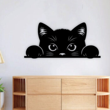 Intra απο ξύλο plywood 3mm-4mm πάχος – Peeking Cat Laser DXF Δίασταση  20x20 cm INTRAFABR-97328541 - Image 3