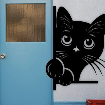 Intra απο ξύλο plywood 3mm-4mm πάχος – Peeking Cat Laser DXF, PNG Δίασταση  20x20 cm INTRAFABR-97328158 - Image 3