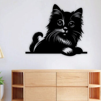 Intra απο ξύλο plywood 3mm-4mm πάχος – Peeking Cat Laser DXF, PNG Δίασταση  20x20 cm INTRAFABR-97328443 - Image 3