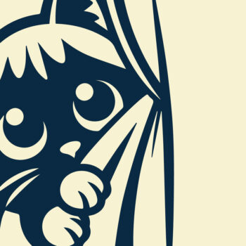 Intra απο ξύλο plywood 3mm-4mm πάχος – Αρχείο αποκοπής PEEKING CAT Δίασταση  20x20 cm INTRAFABR-99337485 - Image 1